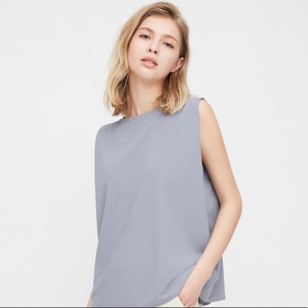 Uniqlo Crepe Jersey Sleeveless T-Shirt